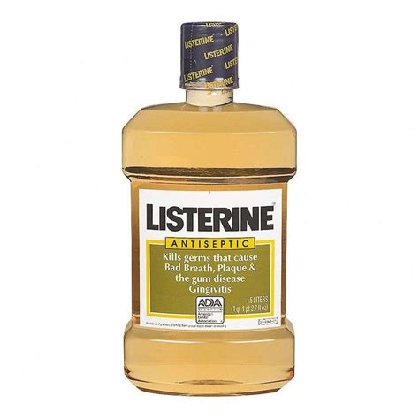 Listerine Original Antiseptic Mouthwash 1.5L, Yellow | Antiseptic ...