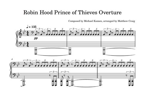 Robin Hood: Price of Thieves Overture PDF — Matt Craig