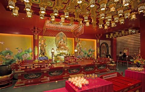 Interior of a Buddhist Temple Editorial Image - Image of decorated, ornate: 51629820