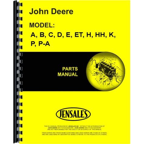 John Deere H Manure Spreader Parts Manual