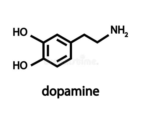 Dopamine structure stock vector. Illustration of molecule - 18447549