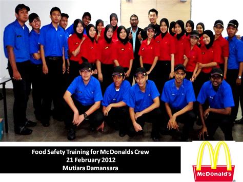 prabhu the trainer: Food Safety Training for McDonald Crew