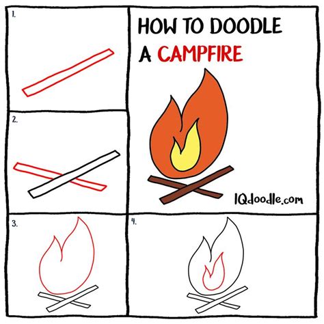 How to Doodle a Campfire | Doodles, Campfire, You doodle