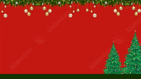 Gold Red Atmosphere Christmas Merry Carnival Tree Powerpoint Background ...