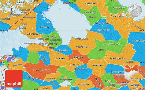 Political Map of Leningrad Oblast