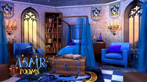 Harry Potter Inspired Ambience - Ravenclaw Dormitory - 4K UHD 1 Hour Sou... Harry Potter Bedroom ...