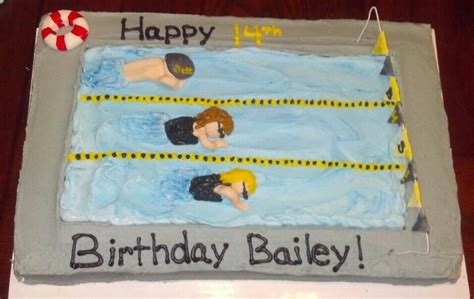 swimming cake | Swimming cake, 14th birthday, Cake