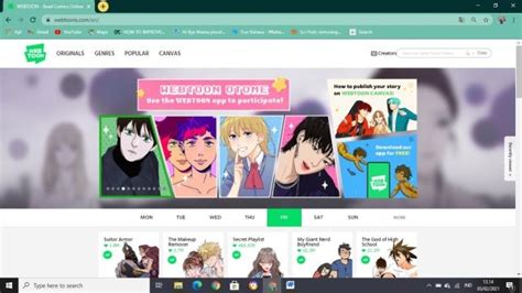 Homepage of Line Webtoon Comic application | Download Scientific Diagram