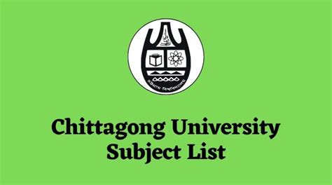 Chittagong University Subject List & Seat: CU Subject List & Seat