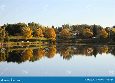 Lake with Beautiful Fall Colors Stock Image - Image of shadows, calm: 84508017