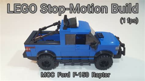 LEGO Stop-Motion Build - MOC Ford F-150 Raptor (1 fps) - How-To Tutorial Instructions - YouTube