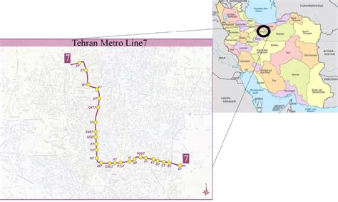 The route of the Line 7 of Tehran Subway, Eastern-Western Section... | Download Scientific Diagram