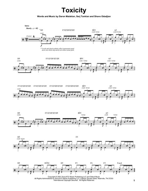 Toxicity | Sheet Music Direct