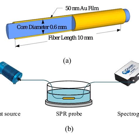 Partial enlargement of the SPR sensor (a). Schematic diagram of the SPR ...