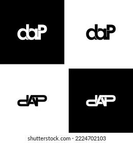 Dap Lettering Initial Monogram Logo Design Stock Vector (Royalty Free ...