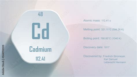 Modern periodic table element Cadmium 3D Vector Illustration Stock Vector | Adobe Stock