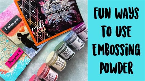 video demo by Laurel Beard: 6 Really AWESOME ways to use embossing powders in 2020 | Embossing ...