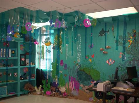 Ocean theme classroom, Under the sea decorations, Classroom decorations