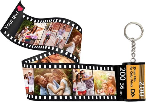 Personalised Custom Photo Picture Camera Film Roll Keychains with Photo ...