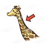 Abeka | Clip Art | Giraffe Neck—with a red arrow