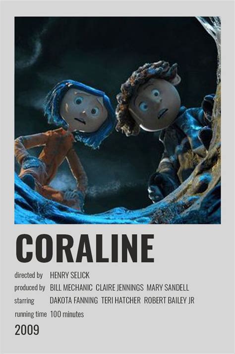 Coraline Polaroid Poster | Film posters vintage, Film poster design, Movie posters minimalist