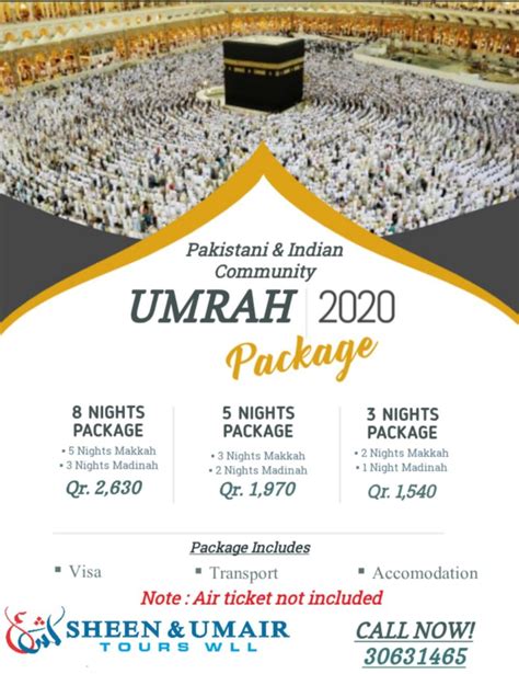 Umrah Star hotel & Airplane travel plan - Sheenservices.com