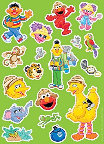 Sesame Street Sticker Packs - 10 Sheets Total! Featuring Elmo, Big Bird, Cookie Monster and More ...