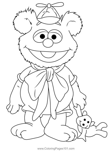 Baby Fozzie Coloring Page for Kids - Free Muppet Babies Printable ...