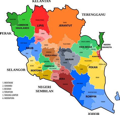 Clipart - Pahang new electoral map