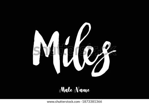 Milesmale Name Bold Cursive Calligraphy Typeface Stock Vector (Royalty Free) 1873381366