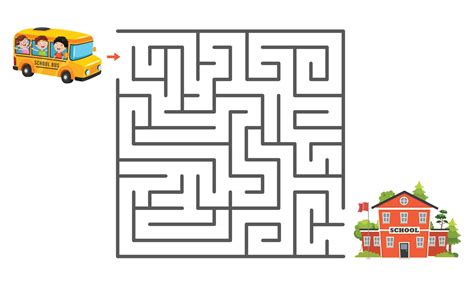 Maze Game Illustration For Children 2824967 Vector Art at Vecteezy