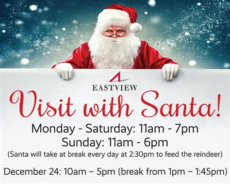 Visit Santa at Eastview! | Eastview Mall