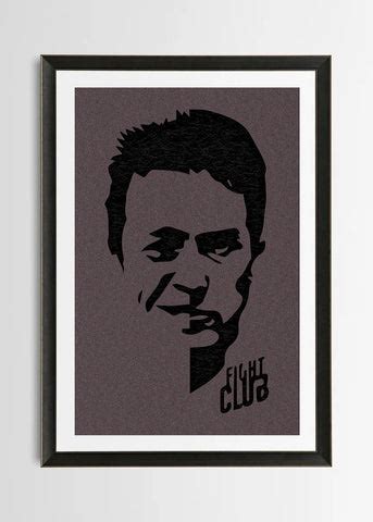 Fight Club Brad Pitt Artwork V2| Buy High-Quality Posters and Framed Posters Online - All in One ...