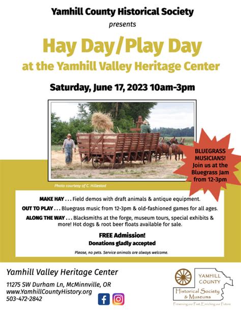 Hay Day/Play Day - Yamhill County Historical Society & Museums