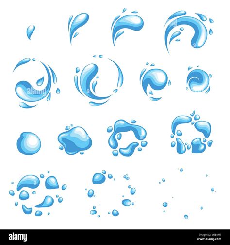 Water explosion special effect fx animation frames sprite sheet. Vortex water and thunder power ...