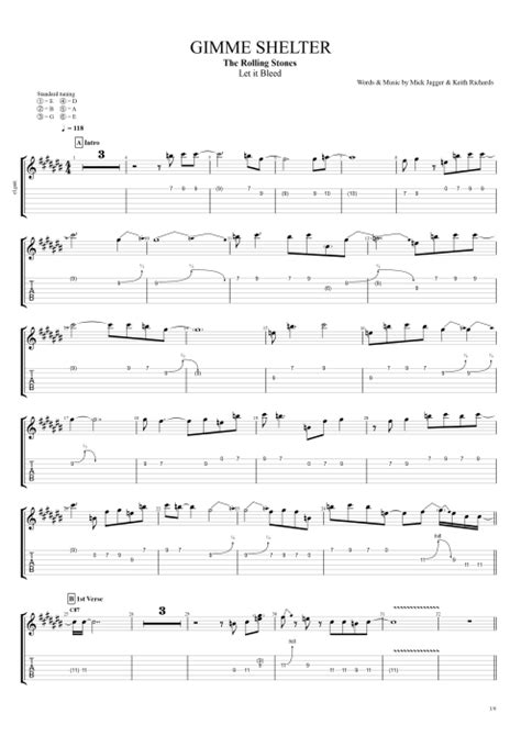 Gimme Shelter Tab by The Rolling Stones (Guitar Pro) - Full Score ...