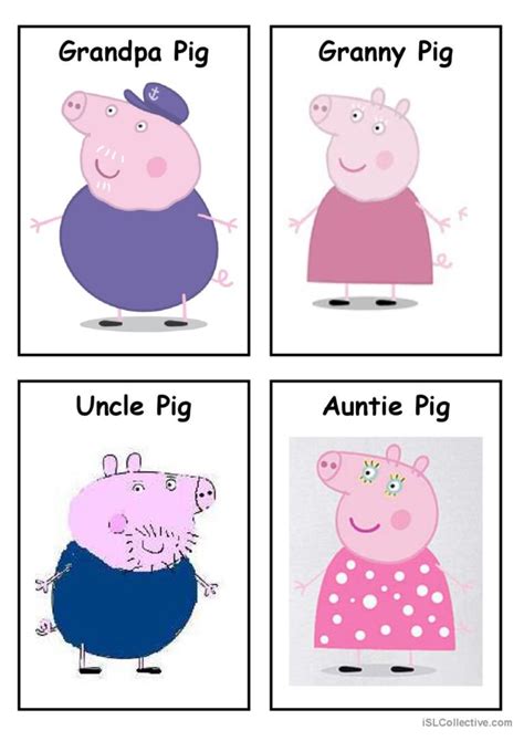 Peppa Pig - Characters (Set 2) vocab…: English ESL worksheets pdf & doc