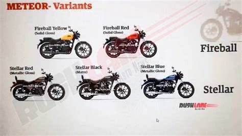 Royal Enfield Meteor 350 Leaks - 7 Colours, 3 Variants of Fireball ...