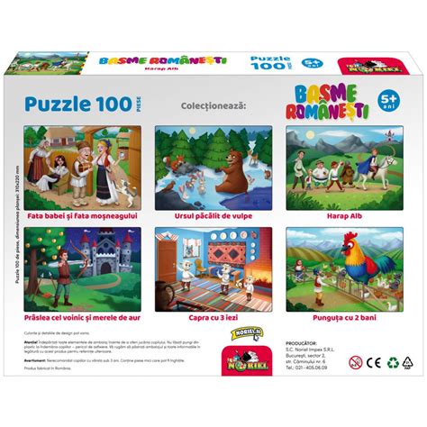 Puzzle 100 piese, Noriel Basme Romanesti, Povestea lui Harap Alb | Noriel