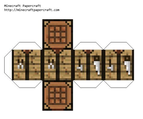 Minecraft Papercraft Crafting Table