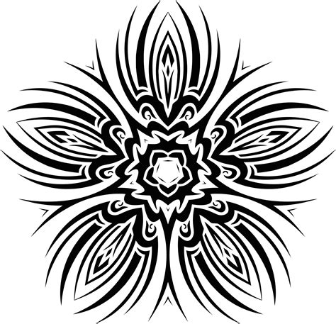 Flower Tribal Drawing at GetDrawings | Free download