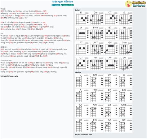 Chord: Một Ngàn Nỗi Đau - tab, song lyric, sheet, guitar, ukulele ...