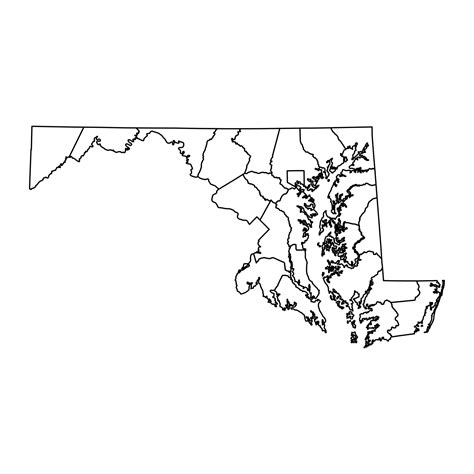 Maryland state map with counties. Vector illustration. 25451869 Vector ...