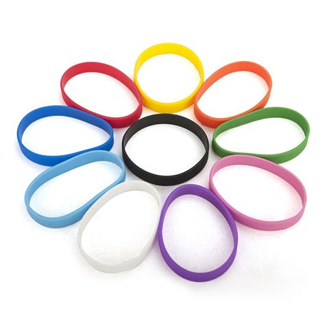 silicone bracelets 2: (Price/Dozen)GOGO Mixed Colors Adult's Blank ...