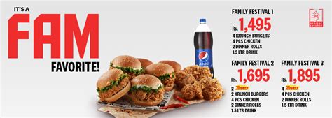 KFC North Nazimabad Menu