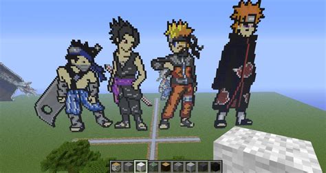 Naruto in Pixel Art Minecraft Map