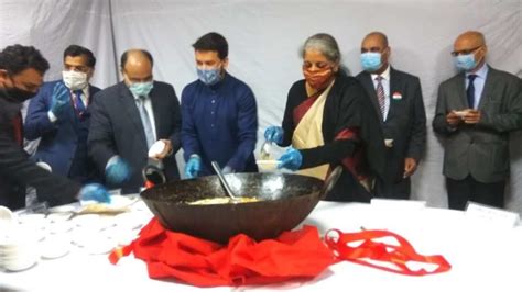 Finance minister Nirmala Sitharaman holds 'Halwa' ceremony ahead of ...