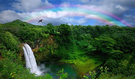 Водопад Ваилуа (Wailua Falls), Гавайи, США - HD-фото, редкие фото ...