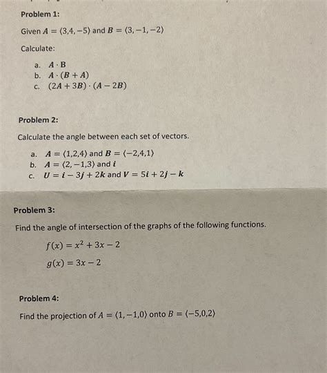 Solved Problem 3:Find the angle of intersection of the | Chegg.com