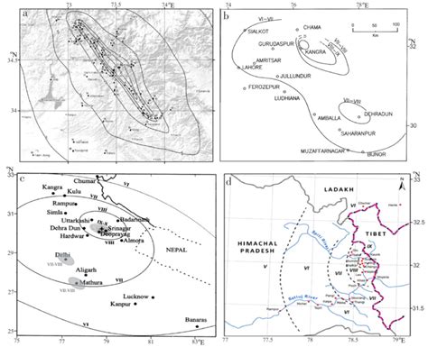 (a) Isoseismal map of the 2005 Muzaffarabad earthquake (after Ali et ...